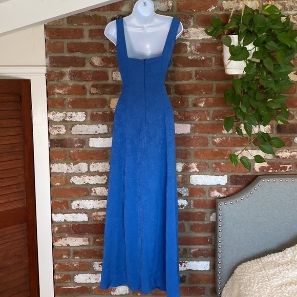 BCBG BCBGeneration cornflower blue lace up corset sleeveless maxi dress size 0 - Picture 9 of 12